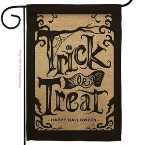 Halloween Trick or Treat Garden Flag Fall 13 x 18.5 in. Double-Sided Spooky